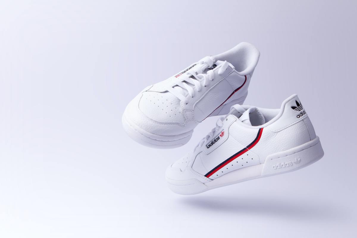 product shot of a pair of adidas shoes
